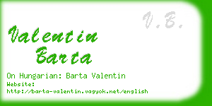 valentin barta business card